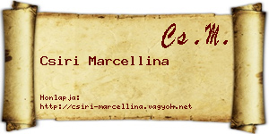 Csiri Marcellina névjegykártya